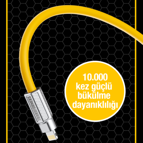 Transformers TF-A07 Hızlı Şarj Data Kablosu Type-C to Lightning 2