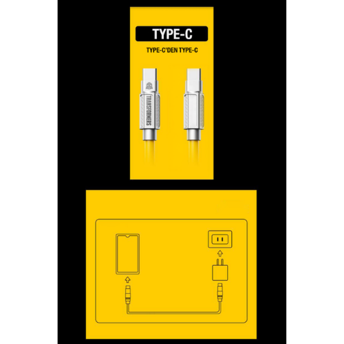 Transformers TF-A11 Hızlı Şarj Data Kablosu Type-C to Type-C - Görsel 4
