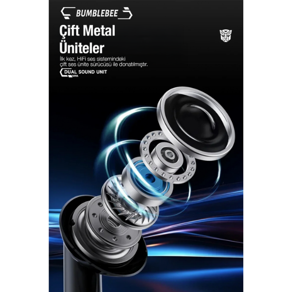 Transformers TF-T27 Bluetooth 5.4 Kulak İçi Kulaklık - Siyah - Görsel 3