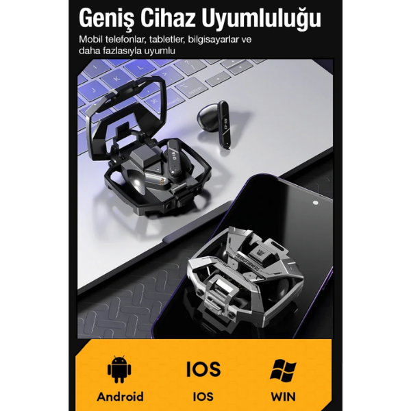 Transformers TF-T32 Bluetooth 5.4 Kulak İçi Kulaklık - Gri - Görsel 4