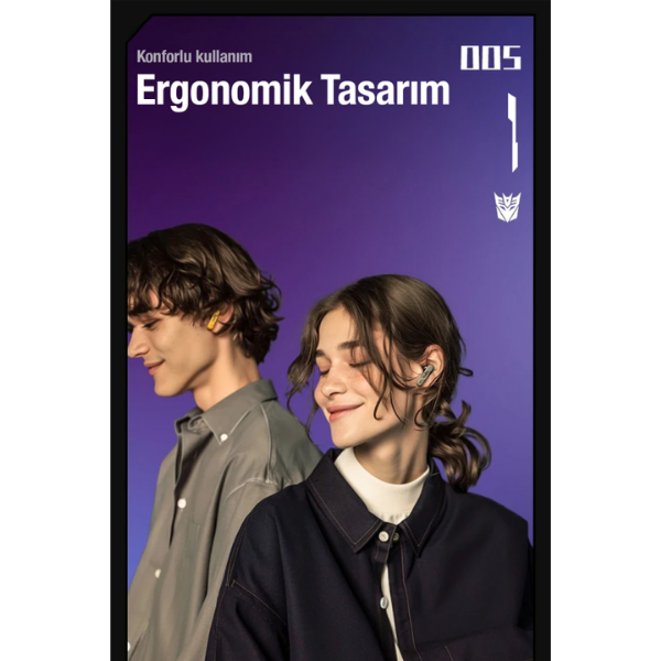 Transformers TF-T32 Bluetooth 5.4 Kulak İçi Kulaklık - Gri - Görsel 3