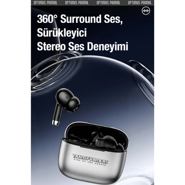 Transformers TF-T39 Bluetooth 5.4 Kulak İçi Kulaklık - Gri - Görsel 3