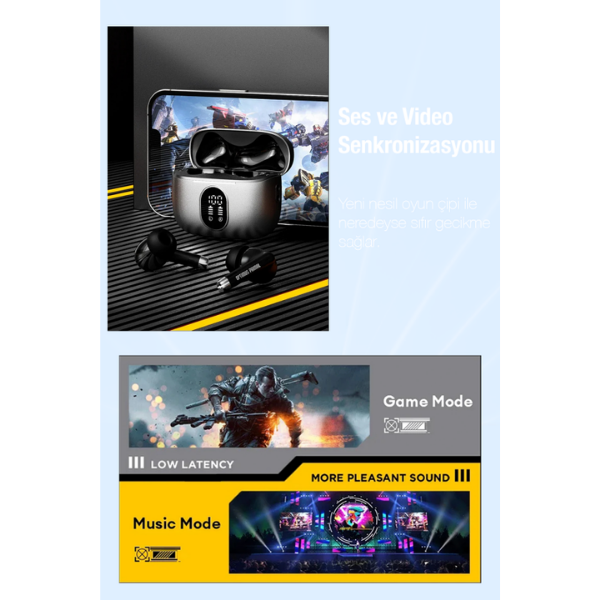 Transformers TF-T50 Bluetooth 5.4 Kulak İçi Kulaklık – Gri