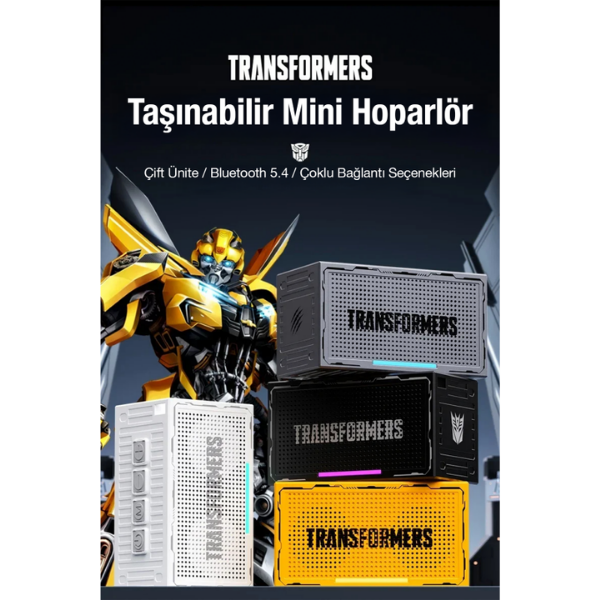 Transformers TF-Y06 Bluetooth 5.4 Hoparlör - Gri - Görsel 5