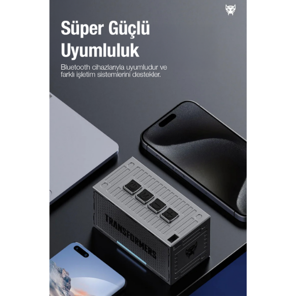 Transformers TF-Y06 Bluetooth 5.4 Hoparlör - Gri - Görsel 2