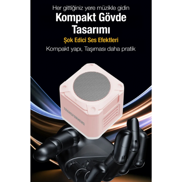 Transformers TF-Y13 Bluetooth 5.4 Mini Hoparlör - Pembe - Görsel 3