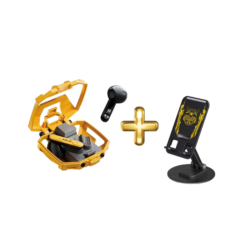 Transformers TF-T32 Bluetooth Kulaklık Sarı – TF-X06 Telefon Tutacağı Hediye