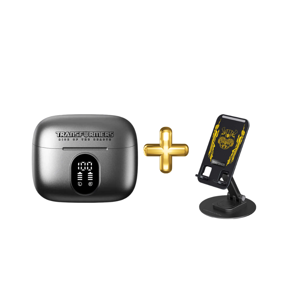 Transformers TF-T50 Bluetooth Kulaklık Gri – TF-X06 Telefon Tutacağı Hediye